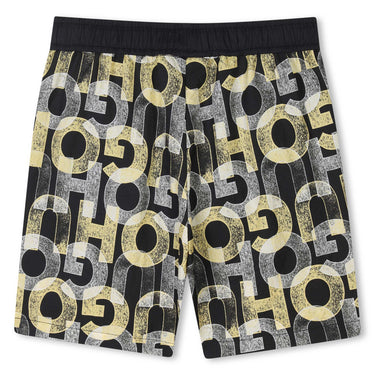 HUGO Traje de baño para niño y adolescente all over print logo